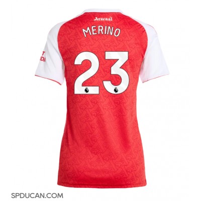 Zenski Nogometni Dres Arsenal Mikel Merino #23 Domaci 2025-26 Kratak Rukav Zenski Nogometni Dres Arsenal Mikel Merino #23 Domaci 2025-26 Kratak Rukav